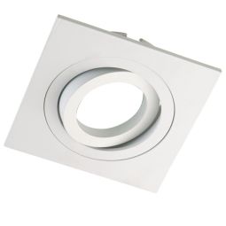 Foco empotrable basculante classic cuadrado blanco wonderlamp 1xgu10