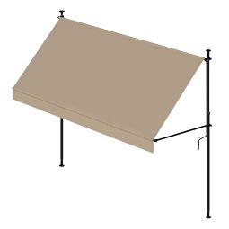 Toldo portátil exterior 2x1,2m cityline - montaje suelo pared - lona beige
