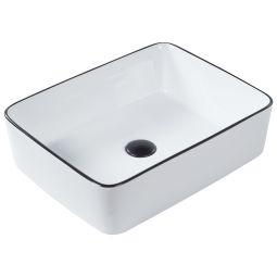 Lavabo sobre encimera xert 49 x 38 cm cerámica blanco