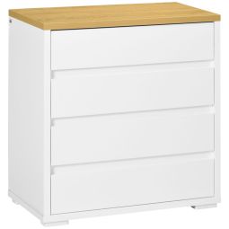 Cómoda con cajone 70x37x75 cm color blanco Homcom