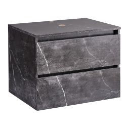 Mueble para lavabo de pared serra 60 cm mármol negro