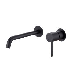 Grifo de lavabo empotrado monomando serie monza – negro mate