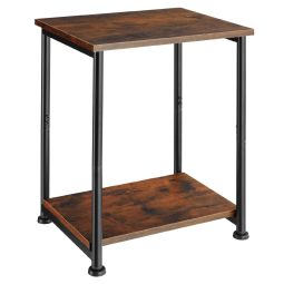 Mesa auxiliar 38,5 x 30 x 51,5 cm, madera industrial oscura