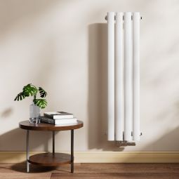 Emke radiador agua caliente tubo redondo blanco 90x24 cm