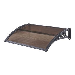 Marquesina exterior para puertas mellerud protección policarbonato 100x60cm