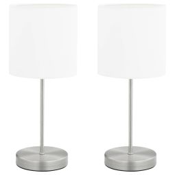 vidaXL lámparas de mesa táctiles 2 unidades blanco e14