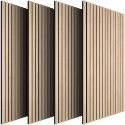Tectake 4 paneles de pared con aspecto de madera, 110 x 50 cm, roble claro