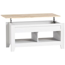 Mesa centro elevable 105x50x49 cm bicolor Homcom, hogar - muebles de salón