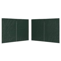 vidaXL paredes de carpa para fiestas con cremallera 2 uds pe verde