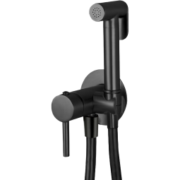 Valaz grifo de bidet empotrado redondo negro mate