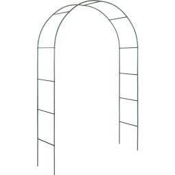 Arco de jardín de acero y resistente 140x40x240 cm verde