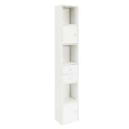 Sobuy armario de baño 2 puertas 2 cajones madera blanco 60x40cm