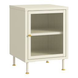 Armario auxiliar pequeño lindau 56x40x40 cm - blanco crema [en.casa]