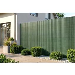 Pantalla de caña de PVC viso, 8 m x 1,8 m, verde