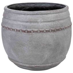 Macetero de fibra de vidrio blanco 37x37x30cm