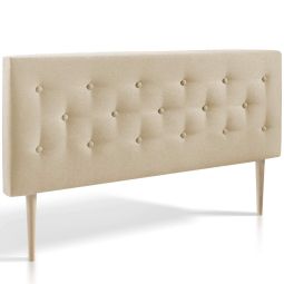 Cabecero tapizado oslo 150x100 cm, tela beige, 8 cm de profundidad