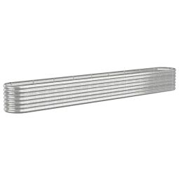 vidaXL jardinera arriate acero galvanizado plata 332x40x36 cm