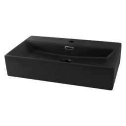 Lavabo de cerámica rectangular lavamanos para baño 605 x 365 x 130 mm