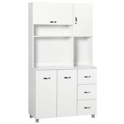 Alacena de cocina 100x39.5x183.5 cm color blanco Homcom, hogar - cocina
