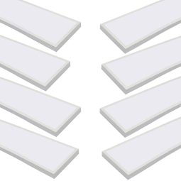 8x panel LED superficie 120x30 cm, 60w 5000lm, blanco frío 6000k