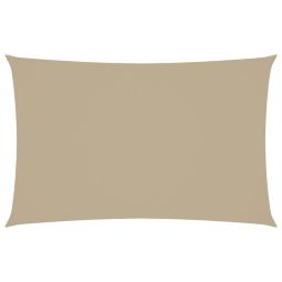 vidaXL toldo de vela rectangular tela oxford beige 2,5x5 m
