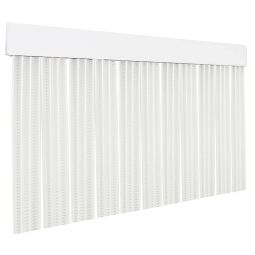 Cortina exterior o interior PVC  (210x90cm, transparente+filo blanco p16)