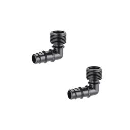 Pack 2 codos con rosca 1/2" claber