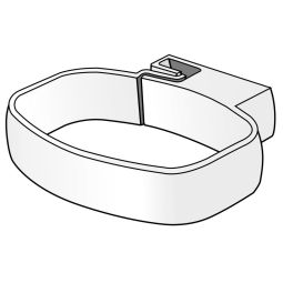 Abrazadera oval bajante blanco