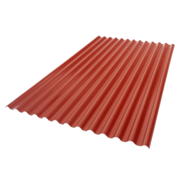 Placa bicolor Ondina roja y gris 200x107cm