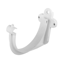 Soporte de canalón de pvc curvo blanco 125 mm