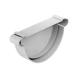 Tapara bajada de canalón de pvc curvo blanco 120 mm