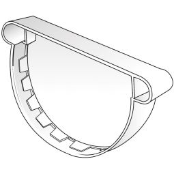 Tapa de canalón de pvc curvo blanco 125 mm