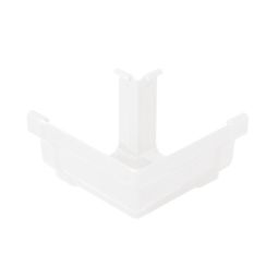 Ángulo exterior de canalón pvc recto blanco 120 mm