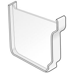 Tapa bajada canalón cornisa blanco 120 mm
