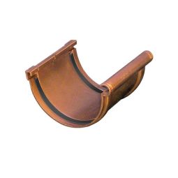 Unión de canalón de pvc curvo cobre 125 mm