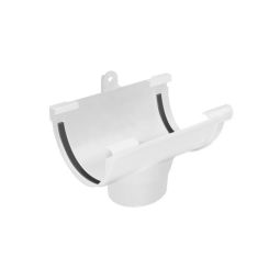 Bajada para canalón de pvc curvo blanco 125 mm
