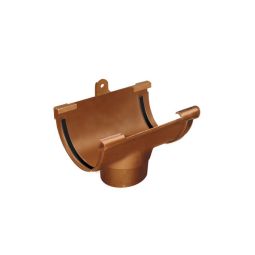 Bajada para canalón de pvc curvo cobre 125 mm