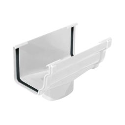 Bajada para canalón cornisa de pvc blanco