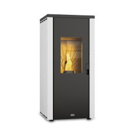 Estufa de pellet hermética Next 7kW blanca Stove Canadian