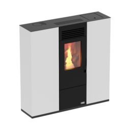 Estufa de pellet canalizable de pasillo 10kW blanco Stove Canadian