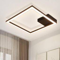 Nettlife lámpara  LED blanco cálido lámpara de pasillo moderna negra 12w