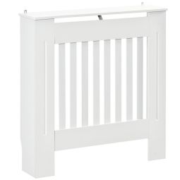 Cubierta de radiador 78x19x81 cm mdf color blanco Homcom