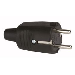 Clavija goma 16a 230v negra