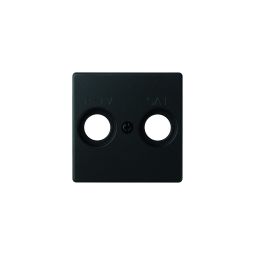 Tapa toma r-tv+sat negro mate