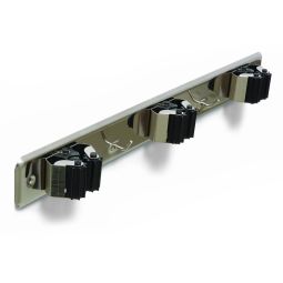 Sujeta-escobas 3 rodillos inox