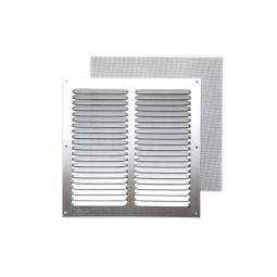 Rejilla c/ mosquitera plata 25 x 25 cm