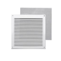 Rejilla con mosquitera blanca 17 x 17 cm