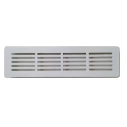 Rejilla decorativa empotrar plata 6,6 x 28 cm