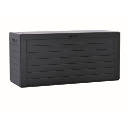 Baúl exterior composite antracita 280 L Kit Garden