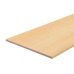 Tablero de melamina haya 2 cantos 244 x 59,5 x 1,6 cm
